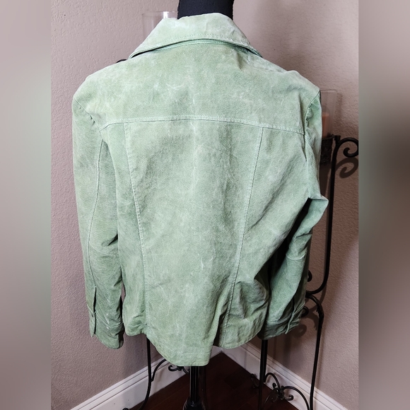 Live A Little Suede Leather Lined Jacket. Y2K - Picture 2 of 8